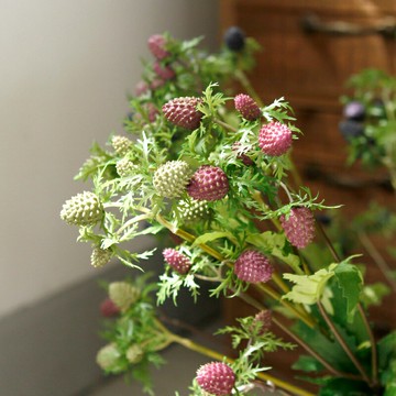 左岸麥田 鄉村田園清新仿真花束絹花室內擺件花藝套裝伊羅桑果