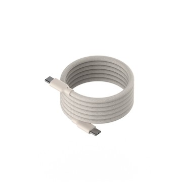 1m Allite Easy Cable 磁吸收納編織快充線｜USB-C to USB-C｜淺灰褐
