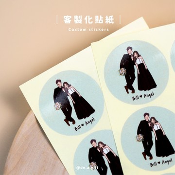 de.a 滴ㄟ 客製化貼紙 貼紙印製印刷 貼紙訂製 結婚貼紙 新婚貼紙 婚禮小物 婚禮貼紙 喜帖貼紙