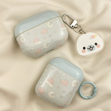 可愛卡通芝麻豆小海豹airpods保護套耳機套 適用airpod4耳機殼 蘋果耳機Pro/2/3代保護套 全系列適用