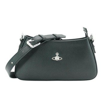 Vivienne Westwood Tasha 銀色星球荔紋面肩背包(黑)