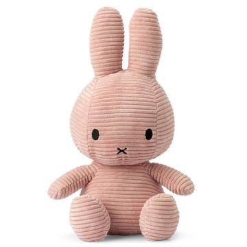 BON TON TOYS Miffy米菲兔ECO燈芯絨填充玩偶-粉 33cm