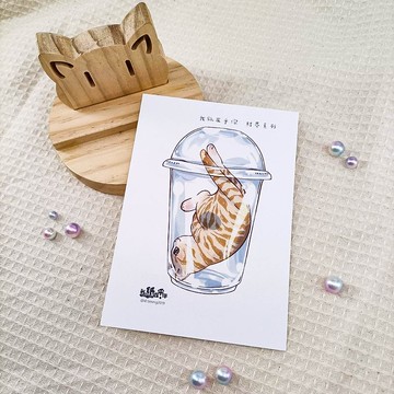 ME183-e11_我紙在乎你百喵萌(結界系列)明信片_postcard