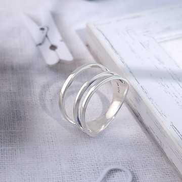 AchiCat．純銀戒指．拇指戒｜微光環抱．客製刻字．AS24009