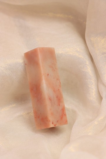 【日好手工刻印・開戶寶寶姓名單章】粉色漸層巴林石 D26