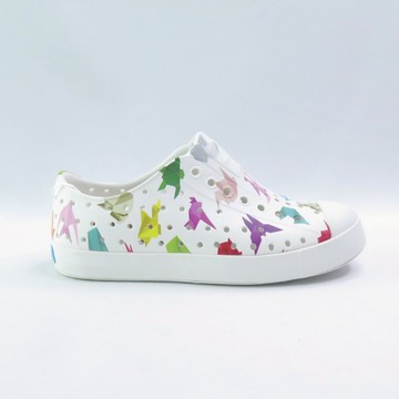 Native JEFFERSON PRINT 151001018712 中童鞋 洞洞鞋 摺紙派對【iSport愛運動】