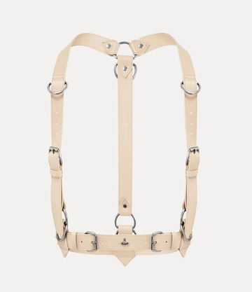 Vivienne Westwood Equestrian Harness Supple Leather Cream-dark-silver M Unisex