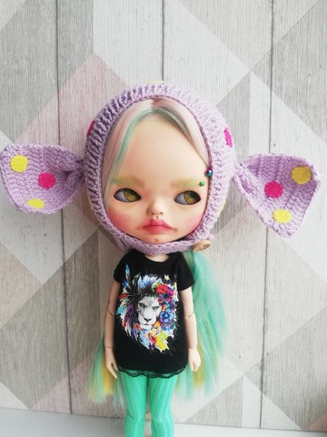 Blythe 帽子 頭盔 糖果