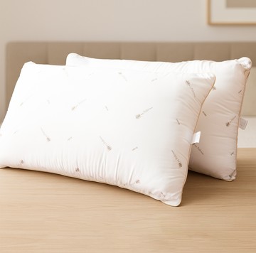 台灣製防螨抗菌舒眠透氣枕2入 / 蓬鬆枕頭 / 含提袋好收納 / 2入