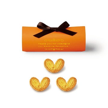 婚禮暖橘緞帶小禮盒Sucre Blanche(迷你愛心派)/最低起訂量