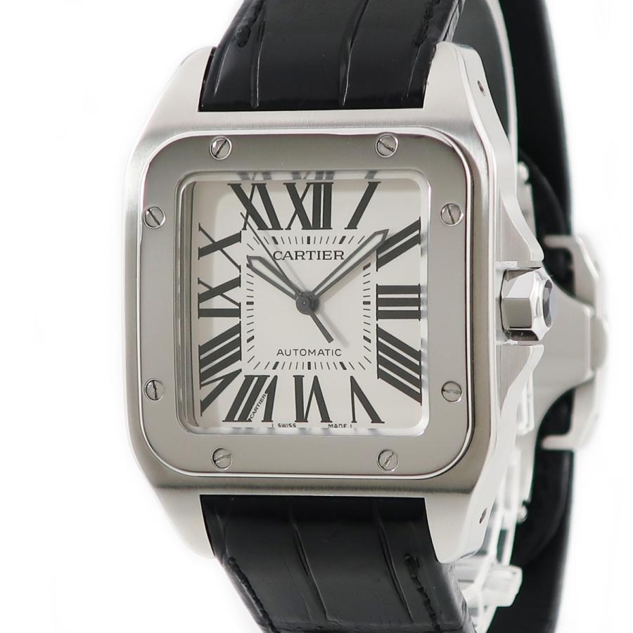 カルティエ Cartier サントス100 LM W20073X8 メンズ 腕時計 自動巻き