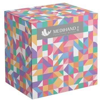 MEDIHAND 美恆 PVC透明手套 絢彩 M  1個  50個裝