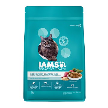 IAMS 愛慕思 健康優活 室內貓體重管理及化毛營養配方乾糧  玉米  1kg  1袋
