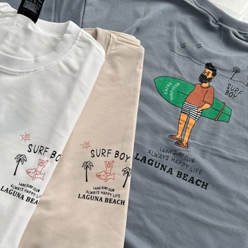 【MasCool】 SURF BOY 衝浪男孩 短袖 短袖T 短T 短踢 短TEE 短袖踢 寬鬆 落肩