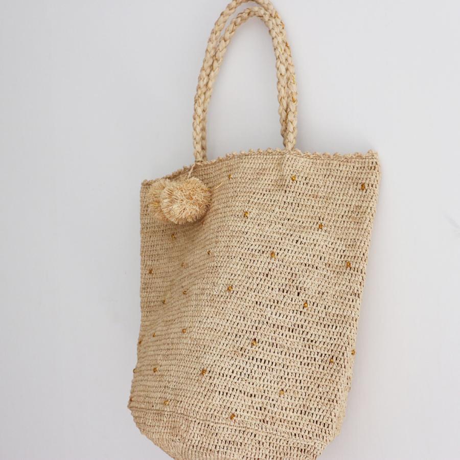 【最終値下げ】アンテプリマ ラフィア ナチュラルゴールド かごバッグ 最終値下げ】アンテプリマ ラフィア ナチュラルゴールド かご