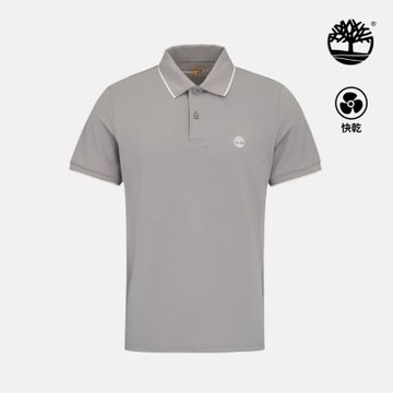 Timberland官方旗艦 中性灰色快乾Polo衫|0YHFNA6S