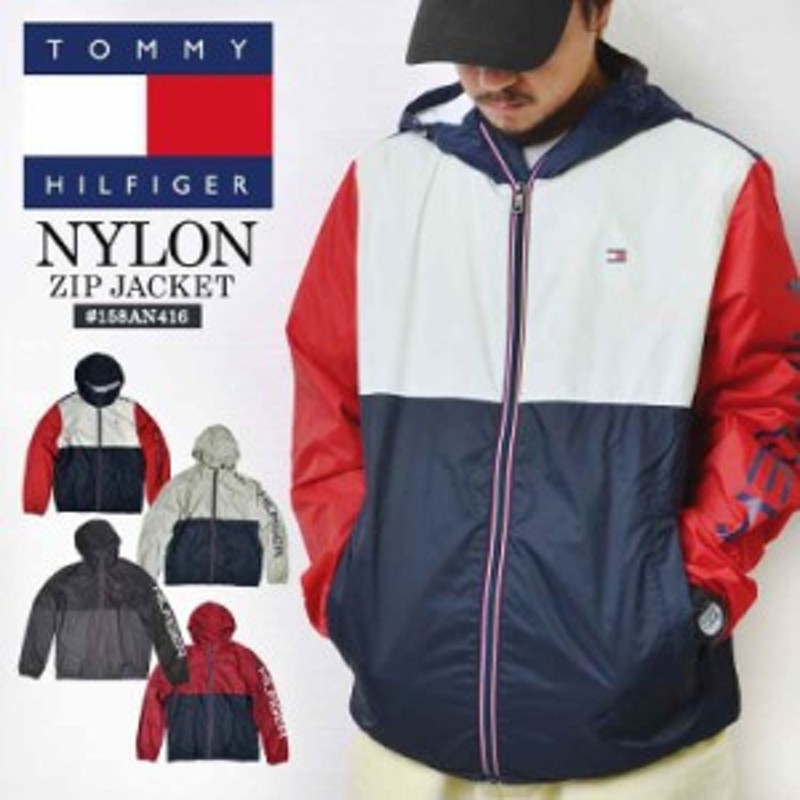 ナイロンジャケット Tommy Hilfiger トミーヒルフィガー ブランド メンズ レディース アウター ストリート 袖ロゴ ブラック レッド 薄手 通販 Lineポイント最大1 0 Get Lineショッピング
