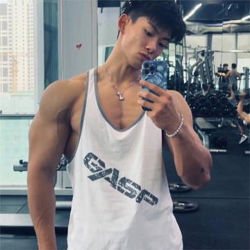 GASP肌肉健身背心男潮修身訓練跑步兄弟大碼運動東方衣服夏季坎肩