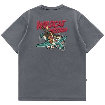 VIP夏季飛虎刺繡短袖T恤男美式復古重磅純棉毛巾繡上衣半袖體恤衫