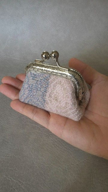 【CaCaの手織布】牦牛絨迷你方形口金包/零錢包/小物飾品收納包