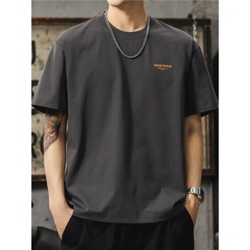 防紫外線涼感短袖男t恤2025新款潮印花半袖體恤寬松大碼高端衣服