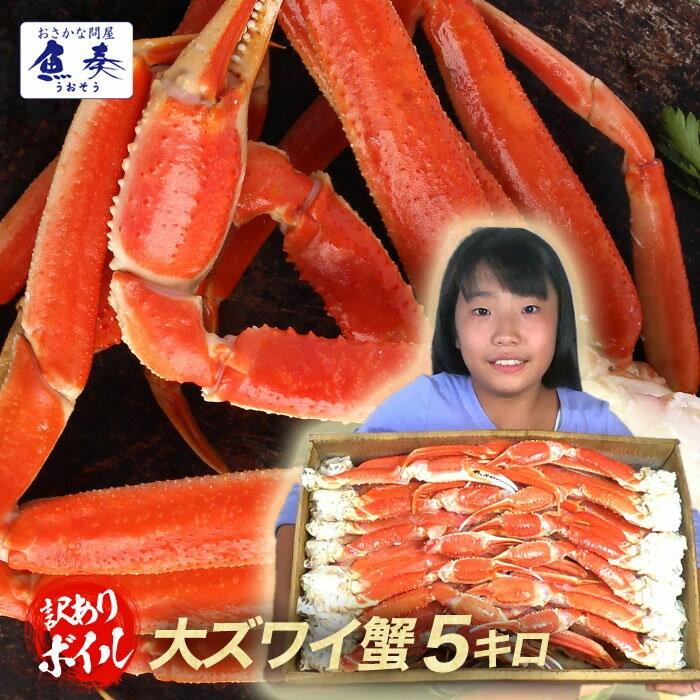 ボイル ズワイガニ 脚 5kg 訳あり しゃぶしゃぶ用 ずわい ボイル メガ盛り かに カニ 蟹