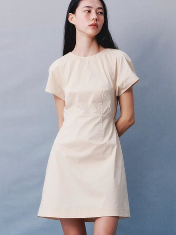 Signature CutOut Mini Dress Beige (KE4371M03A)