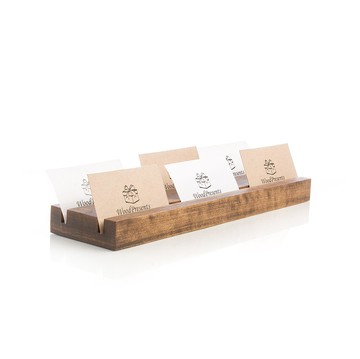 多功能名片架 天然木質卡片展示 桌面擺飾 禮品