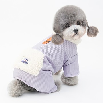 pettrip 坑條毛絨口袋四腳棉衣 秋冬款寵物服飾