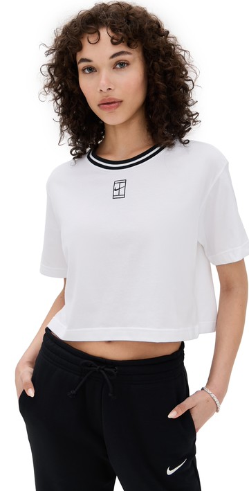 Nike Heritage Short Sleeve Crop Tee White L