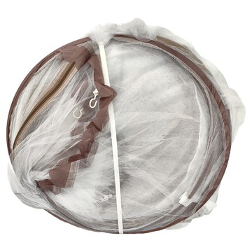 雲朵邊蒙古包  寶藍/淺灰  網紗/滌綸材質  高彈力鋼絲支架  190 x 120cm  1個