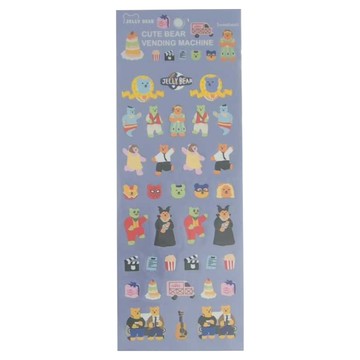 德德小品集 萌熊販賣機裝飾貼紙  小熊甜心  1組