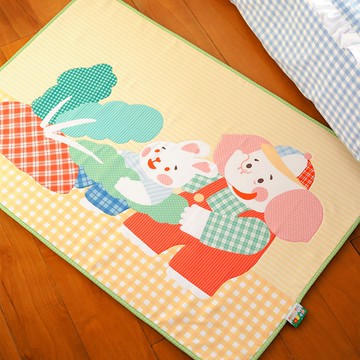 拔蘿卜 80s復古昭和 大象兔子地墊 印花布藝