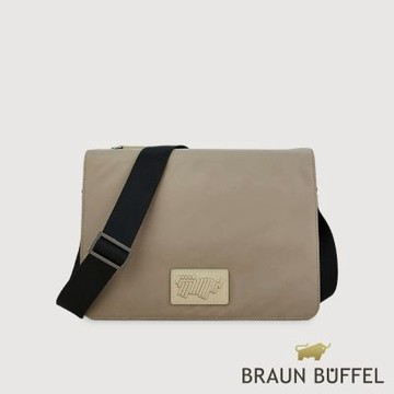 【BRAUN BUFFEL 德國小金牛】台灣總代理 韋本 大斜背包-沙丘/BF588-62-MDT
