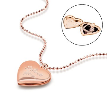 男女定制照片情侶項鏈彩金愛心吊墜個性刻字項墜掛墜簡約創意禮物