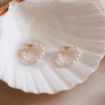 | OSEWAYA | 珍珠圈 日本製低敏耳夾 18mm