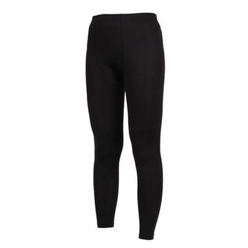 FIRESTAR 女刷毛保暖褲-慢跑 路跑 瑜珈 訓練 緊身長褲 黑