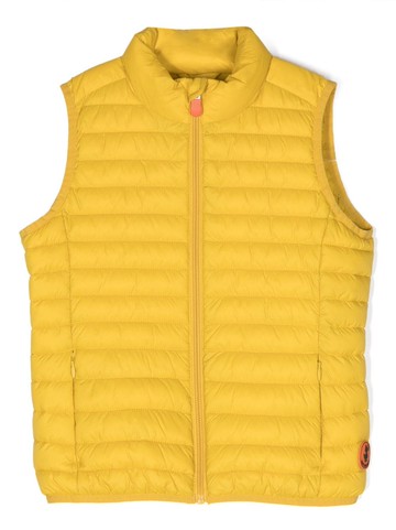 Save The Duck Kids - high-neck padded gilet - kids - Polyester/Nylon/Nylon - 16 yrs - Yellow