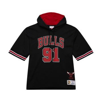 Mitchell & Ness NBA MESH SS HOODIE BULLS 1996 DENNIS RODMAN 男 連帽上衣 TNMP6295-CBU96DRDBLCK