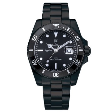 Olym Pianus 奧柏 水鬼豪邁霸氣超強夜光運動型石英腕錶 899831G1B 黑色