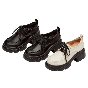 【Grace Gift】牛津鞋 女鞋【休閒紳士輕量運動厚底牛津鞋】3色 35-40號 厚底鞋 通勤鞋 樂福鞋