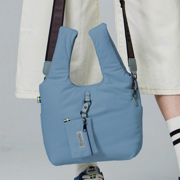 moz瑞典 駝鹿  雲朵 菜籃包(灰藍)M