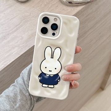 可愛呆萌米菲兔 適用蘋果17ProMax 16 15 14 13 12 11 iPhone隕石殼 大孔鏡頭全包防摔軟殼