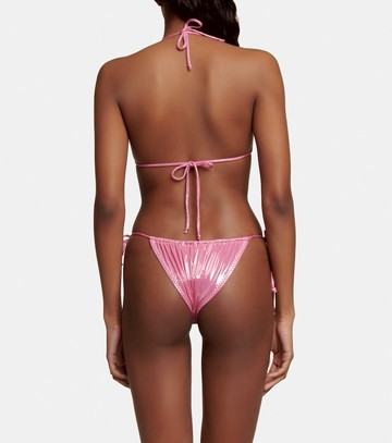 Norma Kamali Metallic triangle bikini