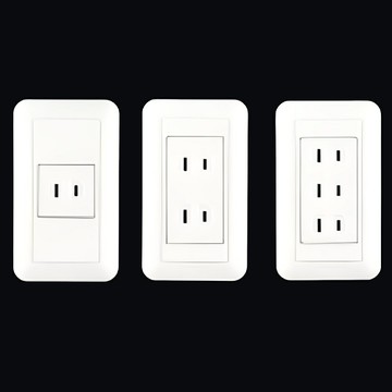 同立電工大型單插座 白色 雙插座 三插座 1孔2孔3孔 連體 插座 附蓋板 聯蓋 開關 插頭【DU401】123便利屋