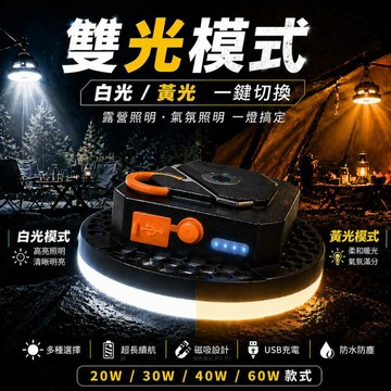 YANI雅尼超亮露營照明 飛碟燈 露營燈 磁吸燈 露營照明  露營必備 工作燈 夜市擺攤 應急照明 LED燈 照明燈