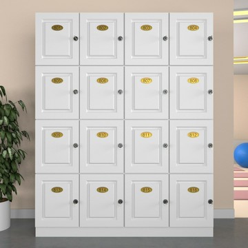 儲物櫃 免運 開立發票 高檔歐式木質更衣櫃員工櫃健身房儲物櫃瑜伽館存包櫃美發店浴室櫃