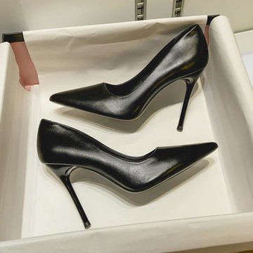 黑色高跟鞋女夏工作鞋皮鞋職業配裙子女鞋不累腳床上氣質法式單鞋