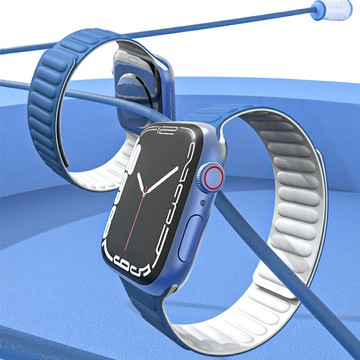 優購生活~適用Apple Watch7/6/5/4s8表帶ultra蘋果s7手表SE2021新款s6高級series7真皮45編織44男女皮質567臣頌952錶帶 皮帶 尼龍帶 硅膠錶帶 佳明 錶扣拆裝工具 現貨