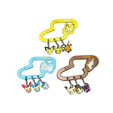 Pokemon 寶可夢 韓國限定 登山扣 皮丘 黃 / 莫魯貝可 咖啡 / 帕奇利茲 藍 POKEMON-ACC